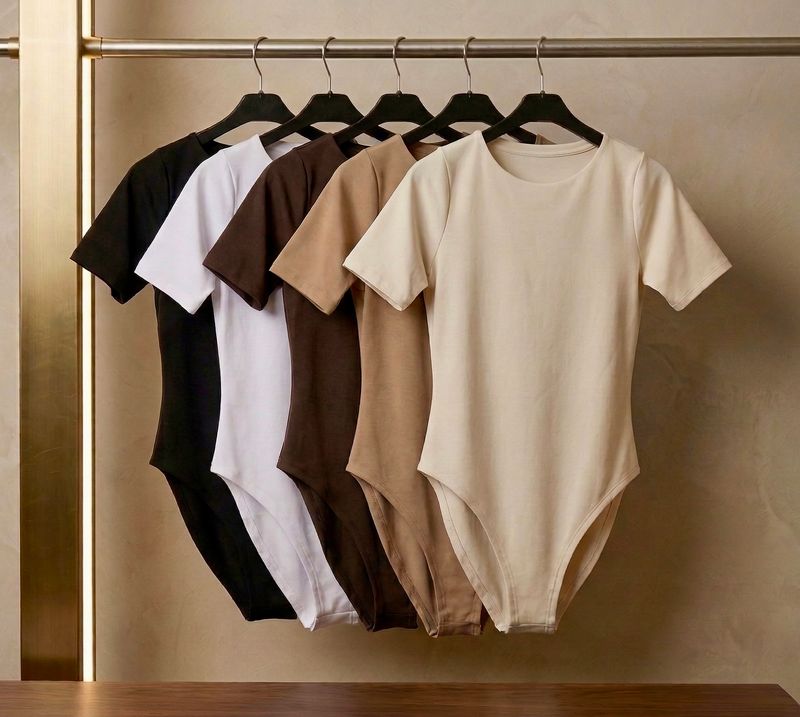 Round Neck Short Sleeve Bodysuit