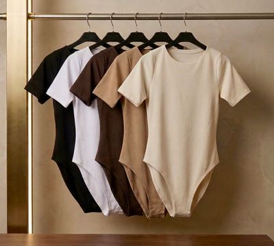 Round Neck Short Sleeve Bodysuit