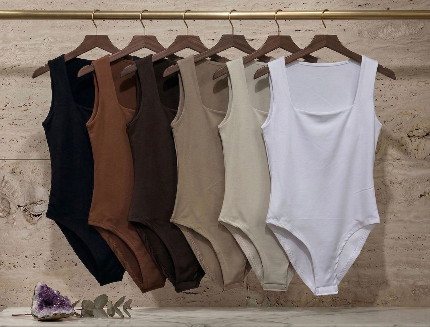 Square Neck Sleeveless Bodysuit