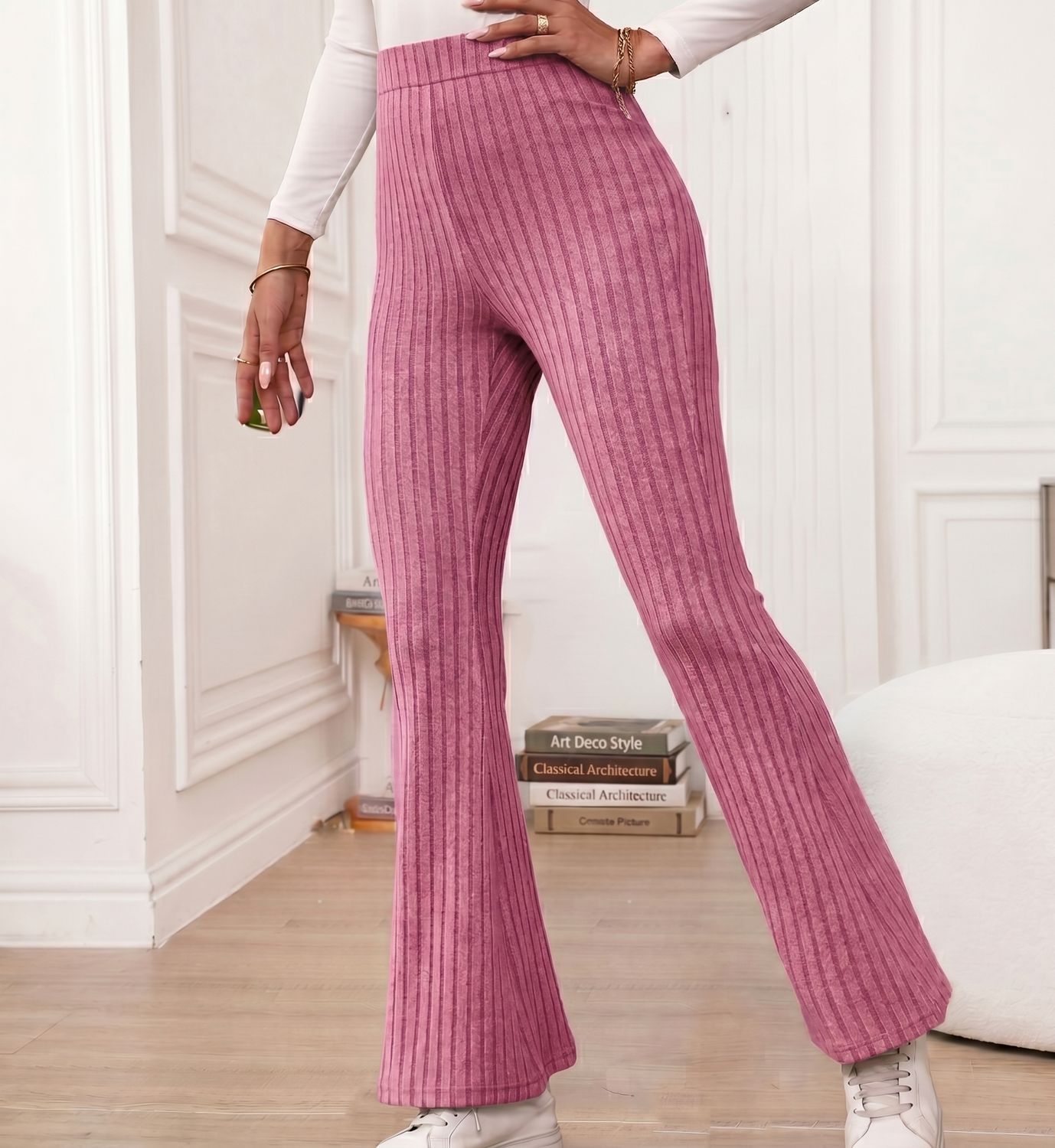 Flare Leg Ribbed Pant