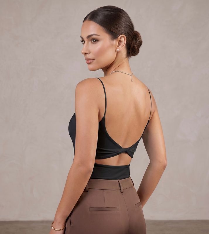 The Twist-Back Cutout  Padded Cami