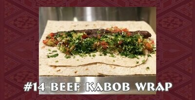 #14 Beef Kabob Wrap 