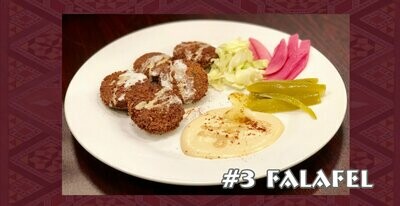 #3 Falafel (6) with Pita Bread and 1 Side