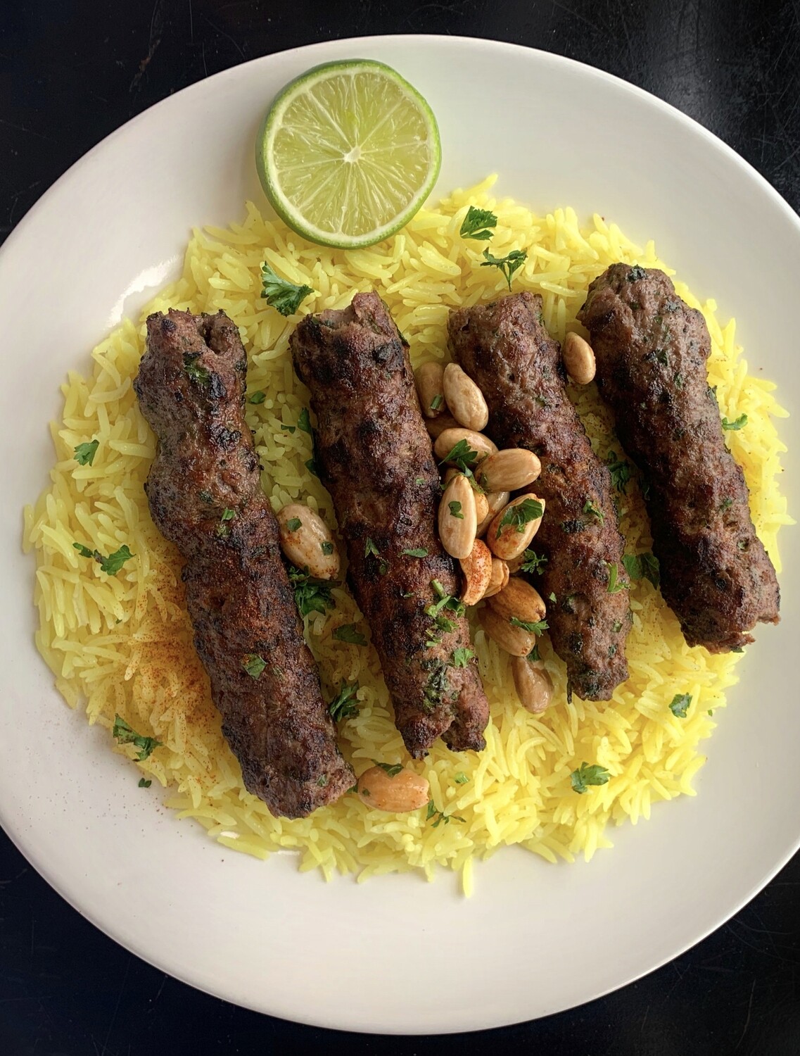 #11 Beef Kabobs Rice Plate with 1 Sides
