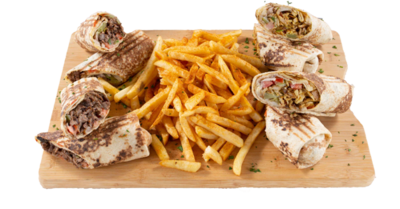 Family Meal 4 Sandwiches Shawarma, Chicken, and Fries