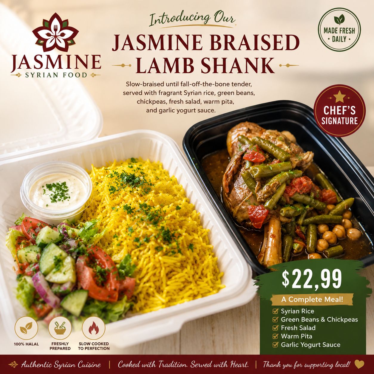 #12 Boiled Lamb with Rice and 1 Sides