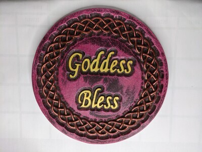 Pink Goddess Bless Plaque