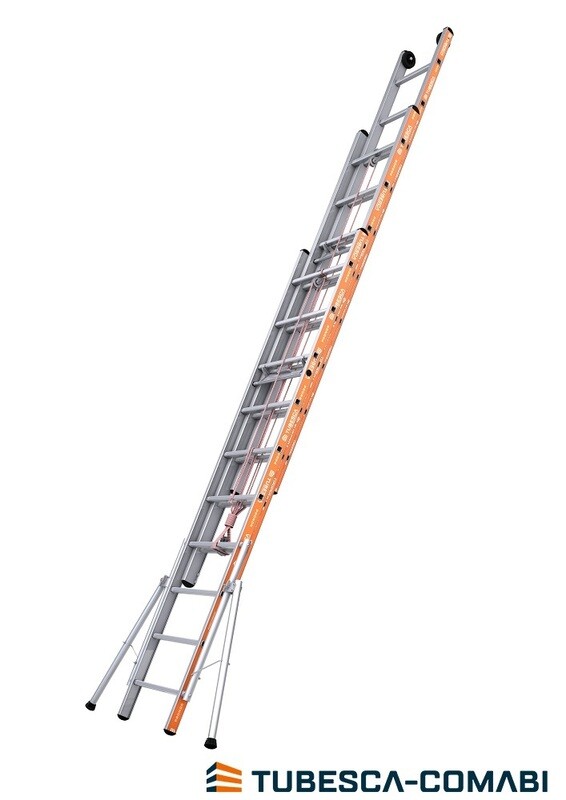 TUBESCA PRONOR 3 SECTION ROPE OPERATED LADDER 2.96M
