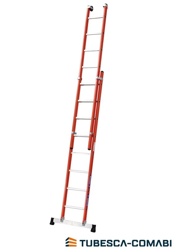 TUBESCA FIBREGLASS 2 SECTION PUSH-UP LADDERS 2.41M