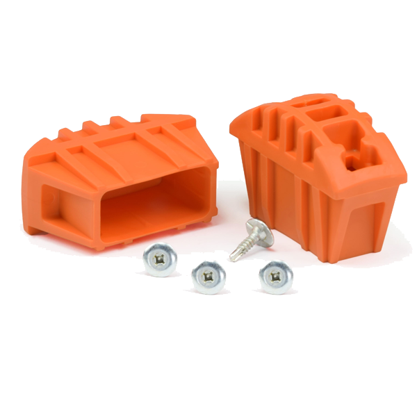 TUBESCA ORANGE RUBBER OVERBOOT (PAIR) 50 x 25 mm