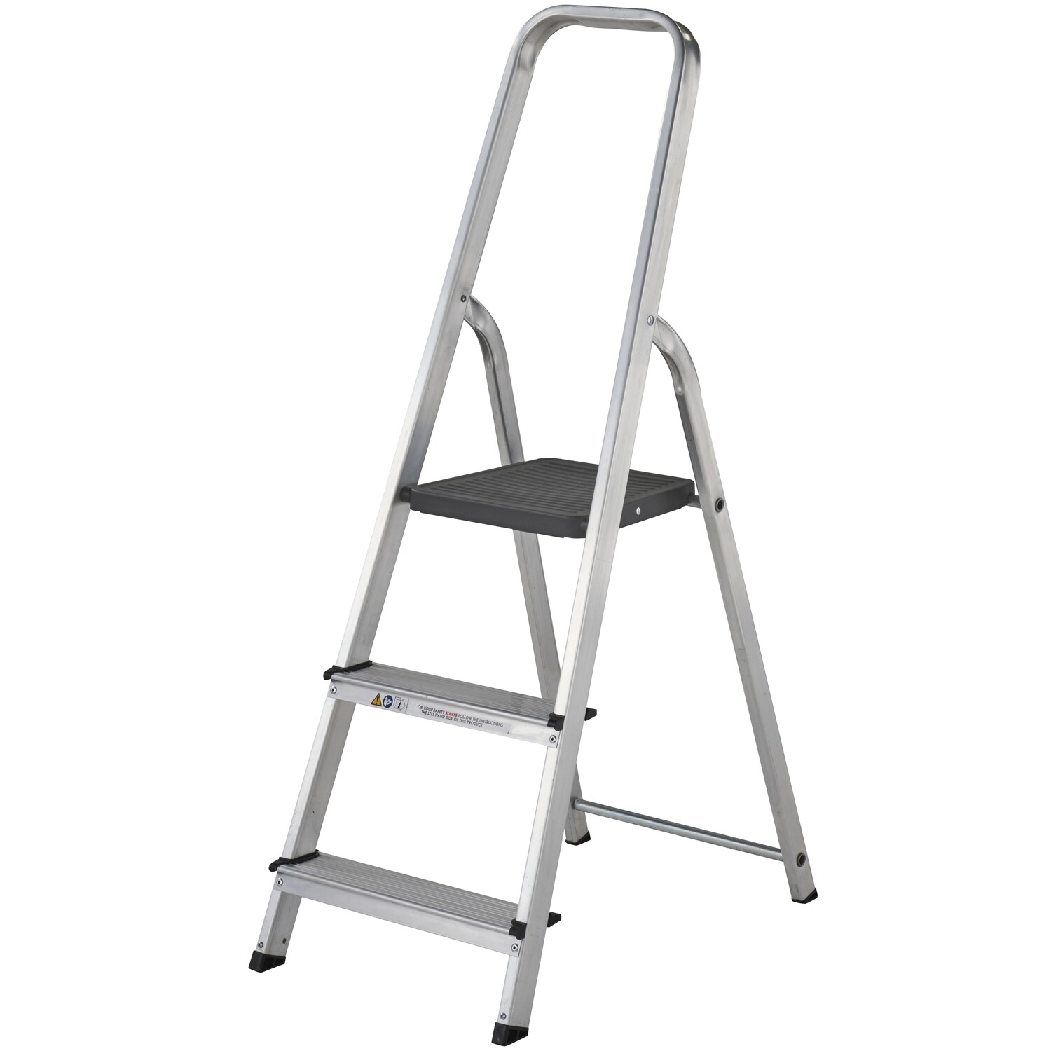 WERNER STEPLADDER 3 TREAD HIGH HANDRAIL