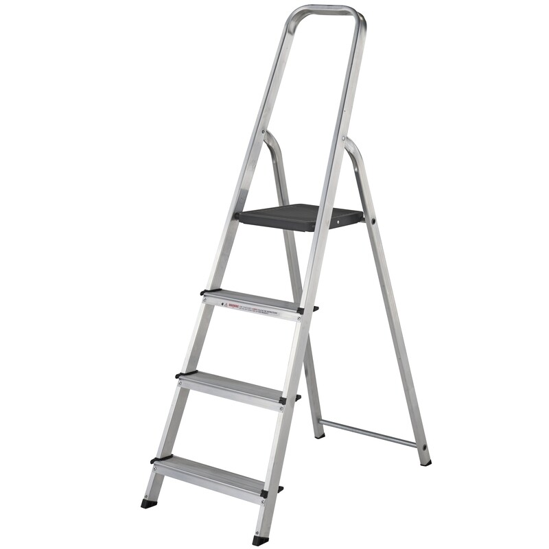 WERNER STEPLADDER 4 TREAD HIGH HANDRAIL