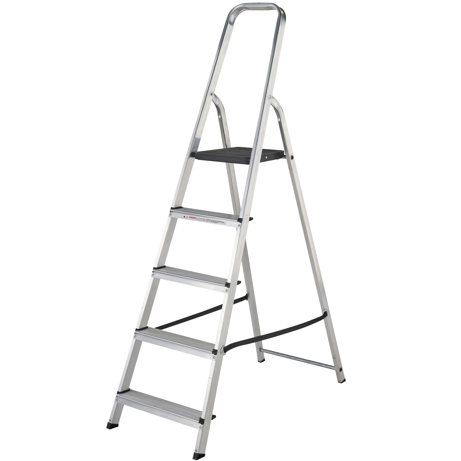 WERNER STEPLADDER 5 TREAD HIGH HANDRAIL