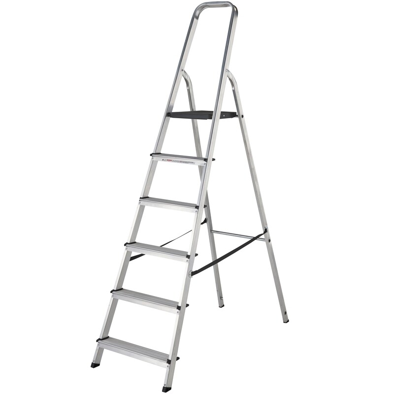 WERNER STEPLADDER 6 TREAD HIGH HANDRAIL