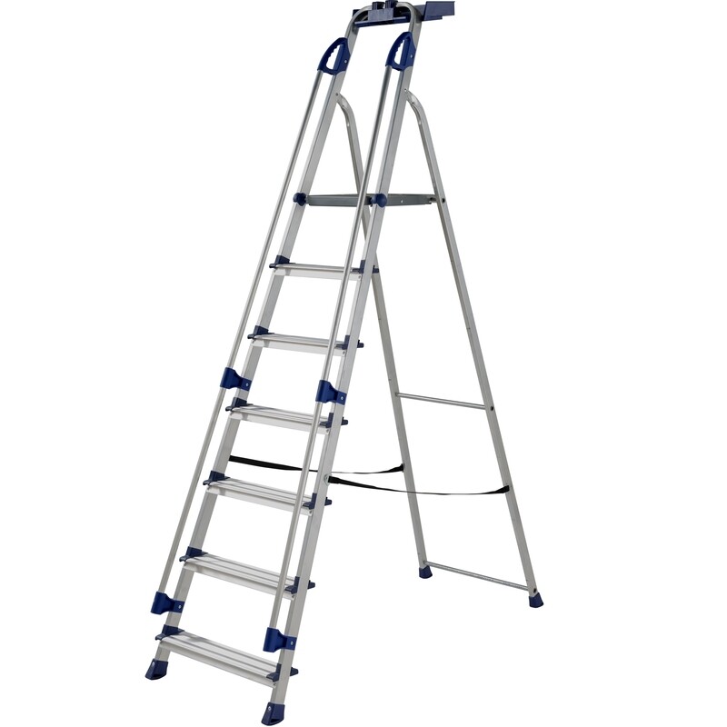 WERNER WORKSTATION PLATFORM STEPLADDER 7 TREAD