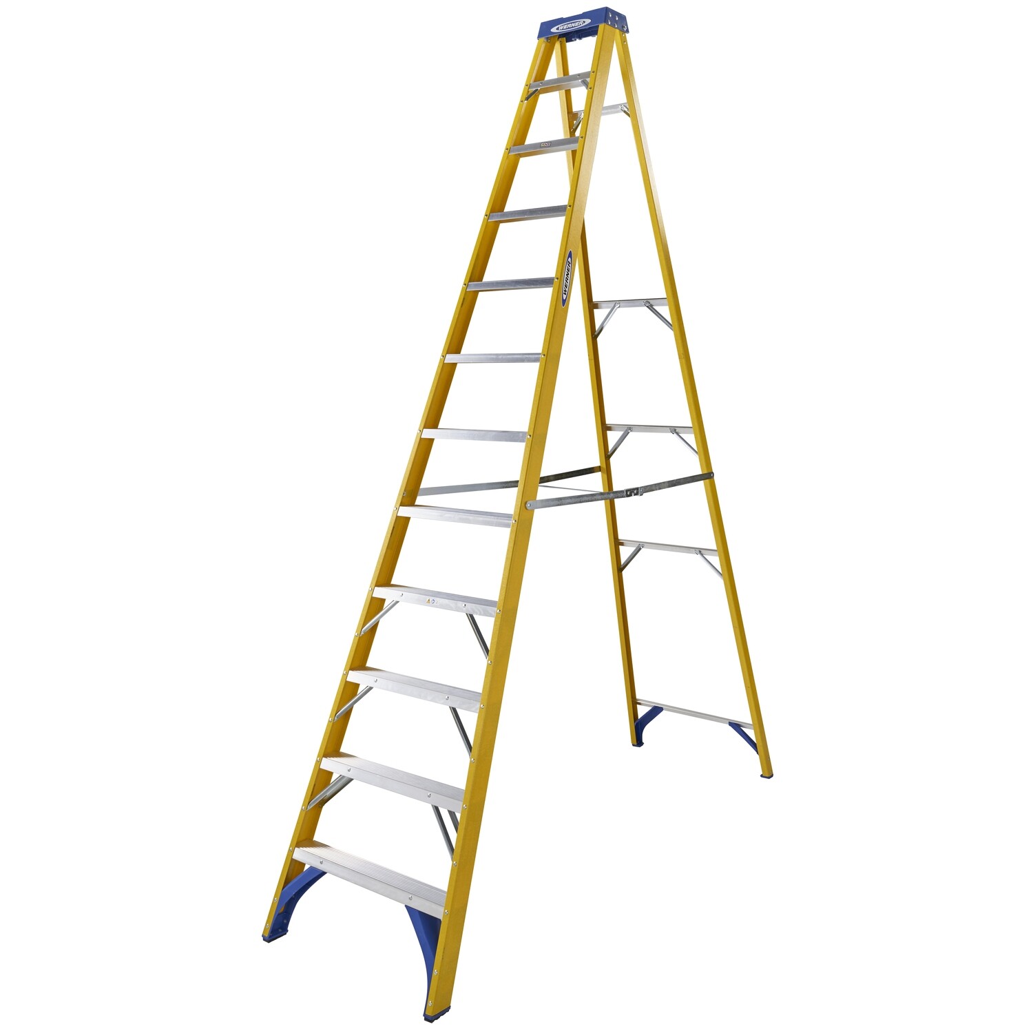 WERNER FIBREGLASS SWINGBACK STEPLADDERS 12 TREAD