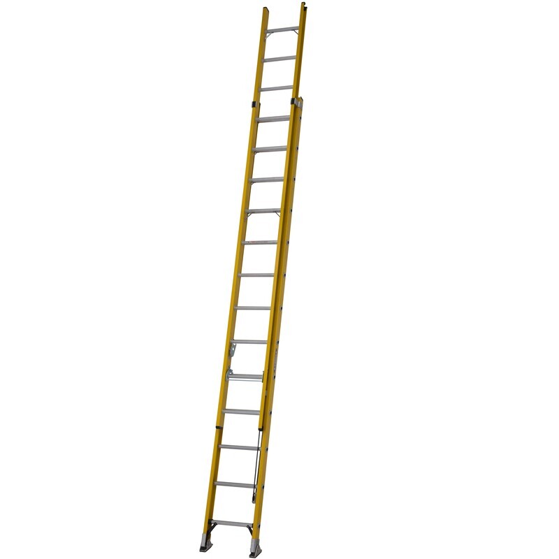 WERNER FIBREGLASS EXTENSION LADDER ALFLO 4.5M TRADE DOUBLE