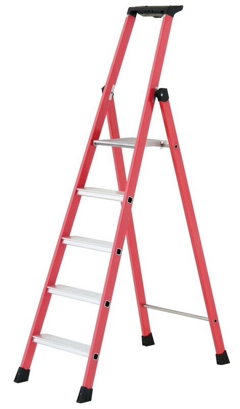 TUBESCA COMPACT FIBREGLASS PLATFORM STEPLADDER 5 TREAD