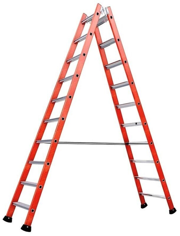 TUBESCA FIBREGLASS DOUBLE SIDED STEPLADDER 2x10 TREAD