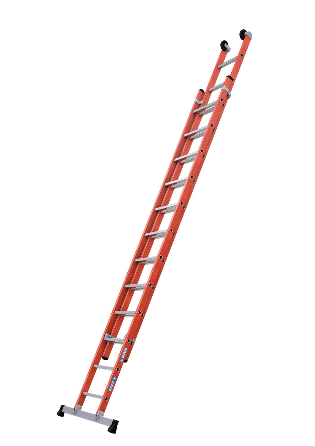 TUBESCA FIBREGLASS 2 SECTION PUSH-UP LADDERS 3.53M