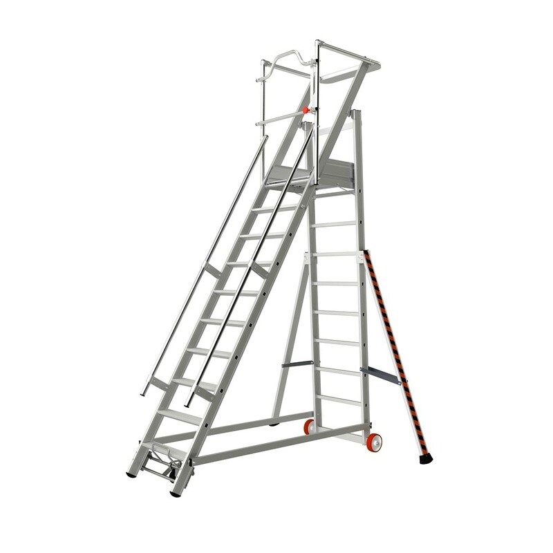 TUBESCA MOBILE WAREHOUSE SAFETY STEPLADDER 10 TREAD