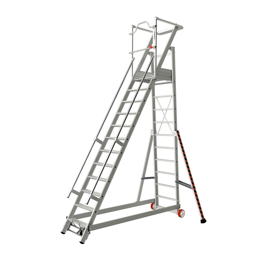 TUBESCA MOBILE WAREHOUSE SAFETY STEPLADDER 12 TREAD