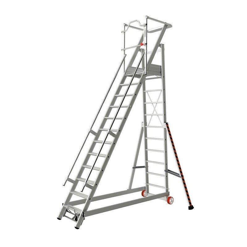 TUBESCA MOBILE WAREHOUSE SAFETY STEPLADDER 12 TREAD