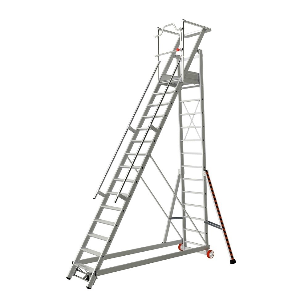 TUBESCA MOBILE WAREHOUSE SAFETY STEPLADDER 15 TREAD