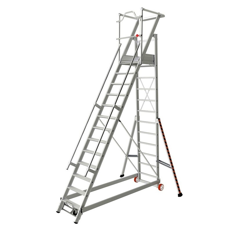 TUBESCA MOBILE WAREHOUSE SAFETY STEPLADDER 13 TREAD