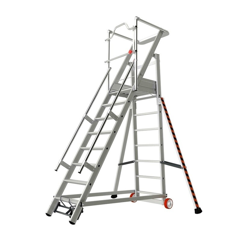 TUBESCA MOBILE WAREHOUSE SAFETY STEPLADDER 8 TREAD