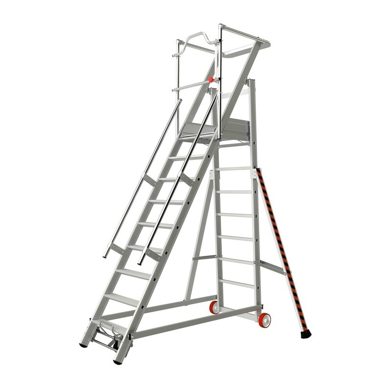 TUBESCA MOBILE WAREHOUSE SAFETY STEPLADDER 9 TREAD