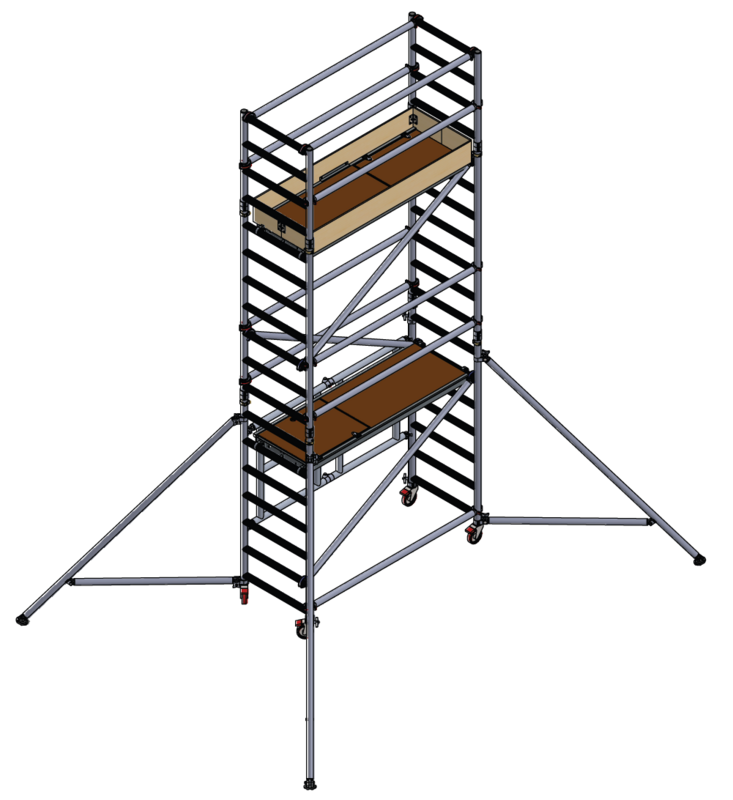 UTS 700 FOLD OUT ACCESS TOWER 3.5M PLATFORM HEIGHT