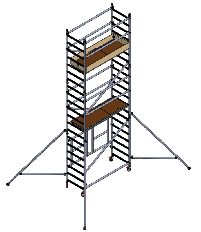 UTS 700 FOLD OUT ACCESS TOWER 4.3M PLATFORM HEIGHT
