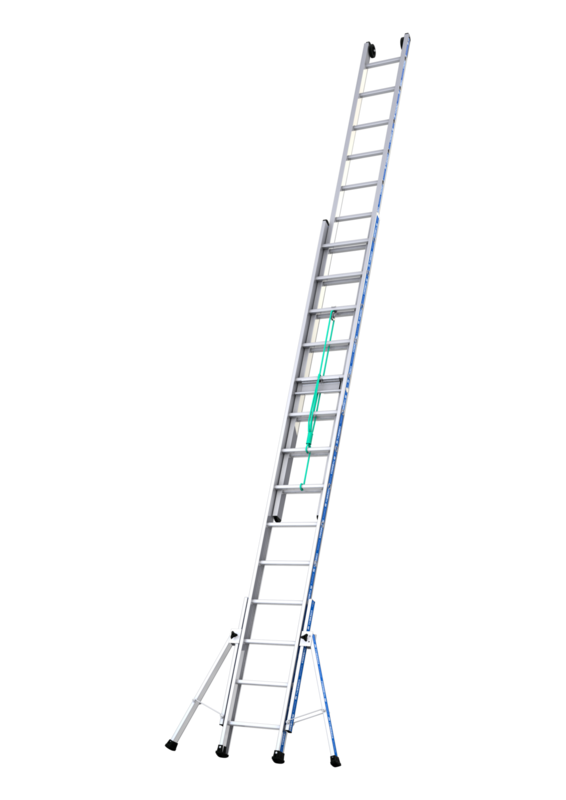 TUBESCA PLATINIUM 2 SECTION ROPE OPERATED LADDER 4.09M