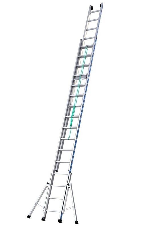 TUBESCA PLATINIUM 2 SECTION ROPE OPERATED LADDER 4.65M