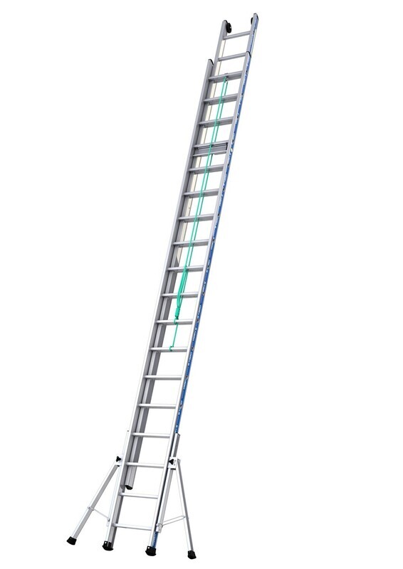 TUBESCA PLATINIUM 2 SECTION ROPE OPERATED LADDER 5.22M