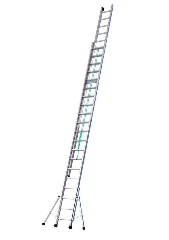 TUBESCA PLATINIUM 2 SECTION ROPE OPERATED LADDER 5.78M
