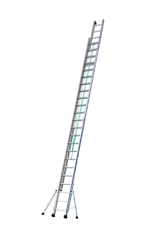 TUBESCA PLATINIUM 2 SECTION ROPE OPERATED LADDER 6.62M