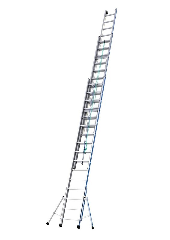 TUBESCA PLATINIUM 3 SECTION ROPE OPERATED LADDER 4.67M