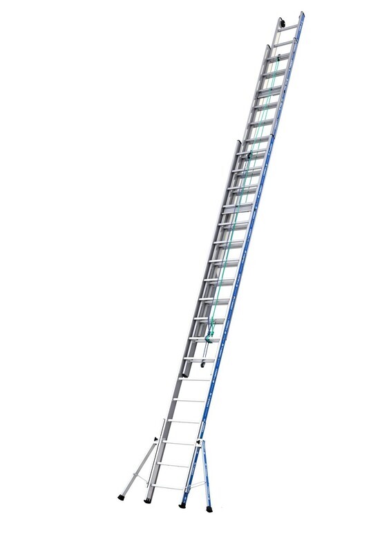 TUBESCA PLATINIUM 3 SECTION ROPE OPERATED LADDER 5.23M