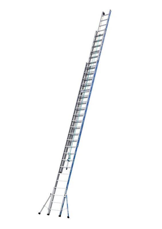 TUBESCA PLATINIUM 3 SECTION ROPE OPERATED LADDER 6.63M
