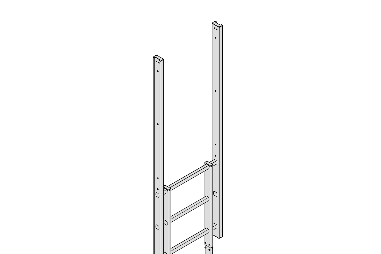 HYMER NARROW STRAIGHT HANDRAIL SECTION