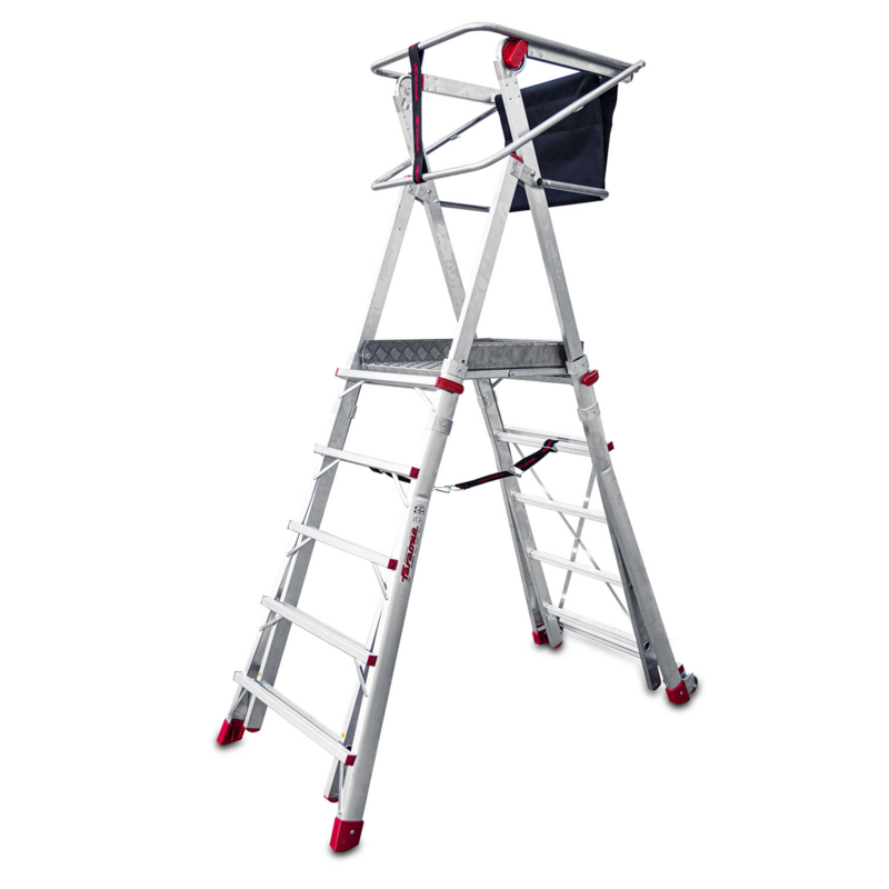FARAONE TELESCOPIC PODIUM STEPLADDER 5 - 9 RUNG