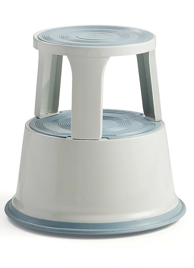 KICK STOOL METAL LIGHT GREY