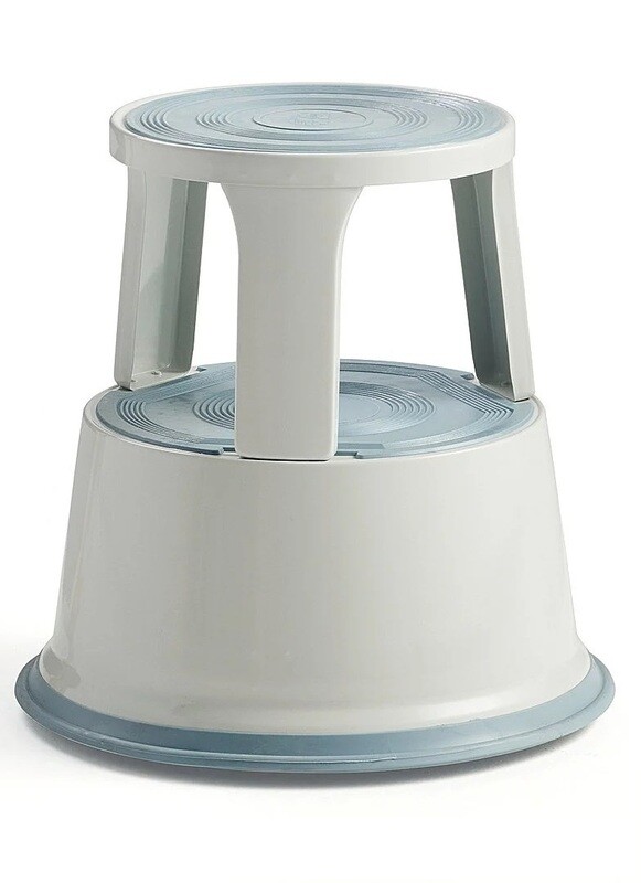 KICK STOOL METAL LIGHT GREY