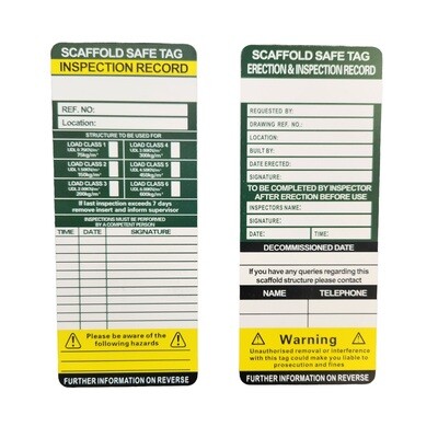 SCAFF TAG INSERTS (10)