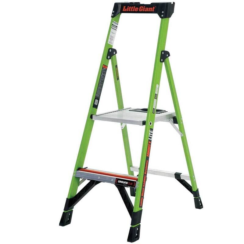 LITTLE GIANT LADDERS MIGTHYLITE FIBREGLASS STEP LADDER 2 TREAD