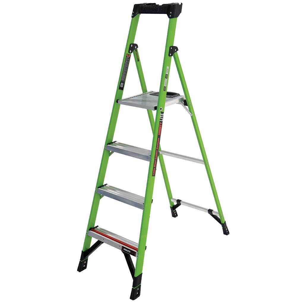 LITTLE GIANT LADDERS MIGTHYLITE FIBREGLASS STEP LADDER 4 TREAD
