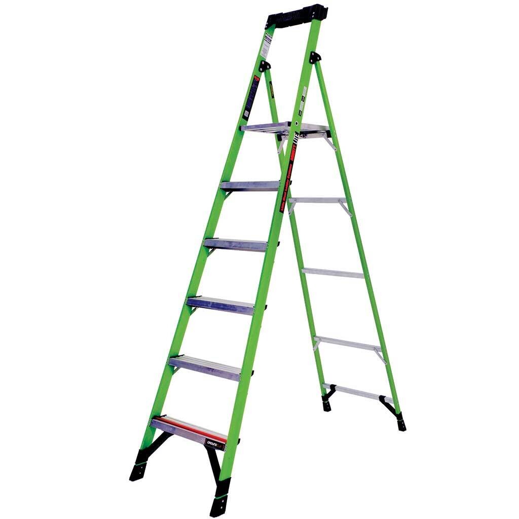 LITTLE GIANT LADDERS MIGTHYLITE FIBREGLASS STEP LADDER 6 TREAD