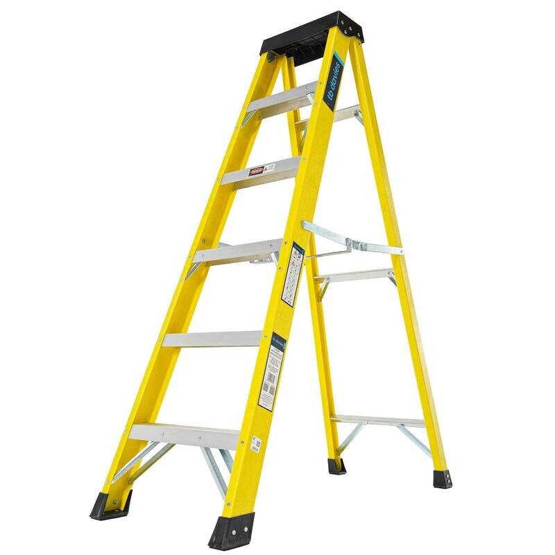 INSUL8-S FIBREGLASS SWINGBACK STEP LADDER 6 TREADS